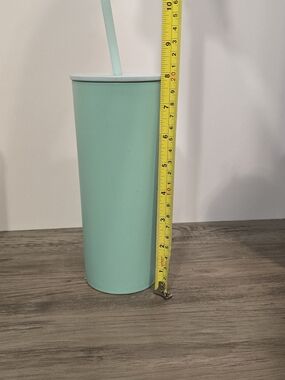Mint Green Insulated Travel Tumbler with Straw